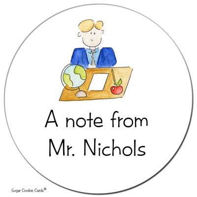 Sugar Cookie Gift Stickers - Teacher Dude